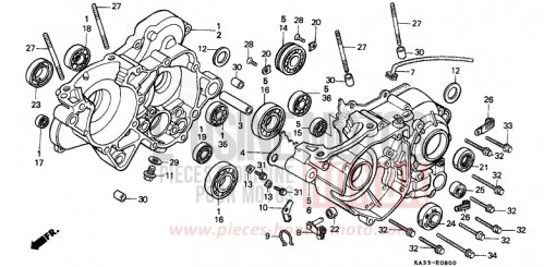 CARTER MOTEUR (1) CR125RE de 1984